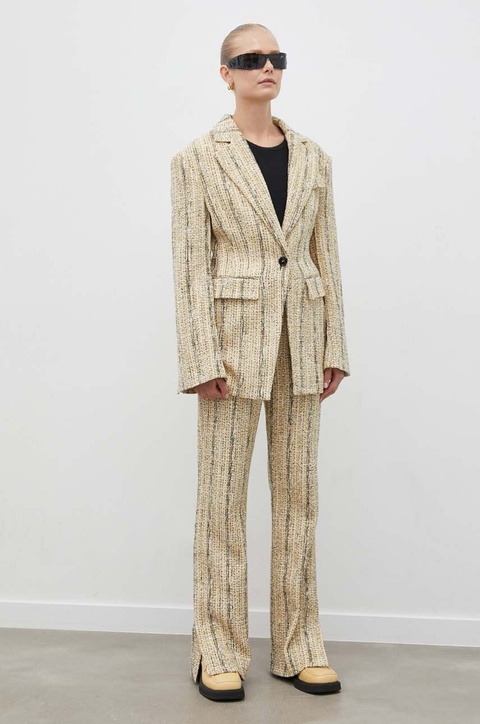 Day Birger et Mikkelsen spodnie damskie kolor czarny proste high waist - zdjęcie produktu nr 1