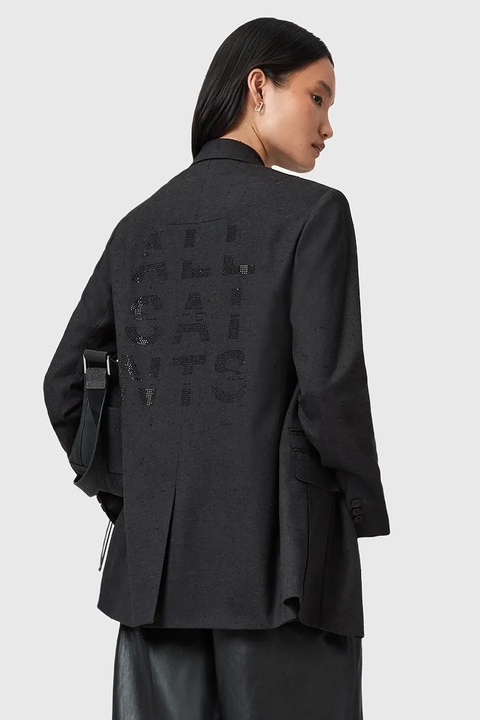 AllSaints marynarka ESSIE kolor szary jednorzędowa W008QD - zdjęcie produktu nr 1