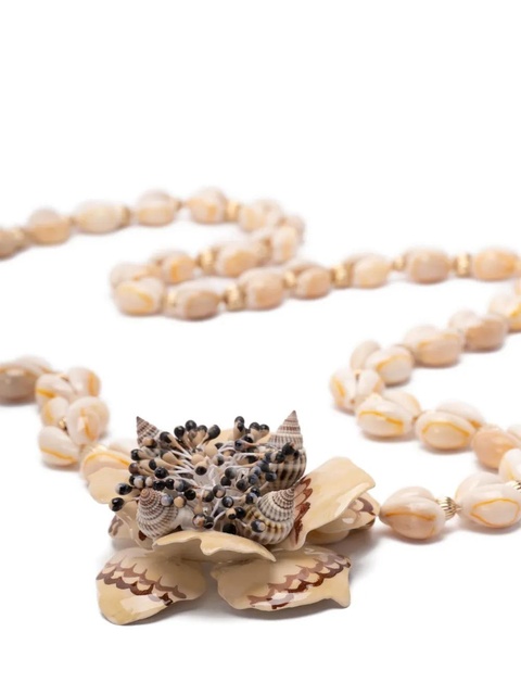 Valentino Garavani shell flower necklace - Neutrals - zdjęcie produktu nr 1