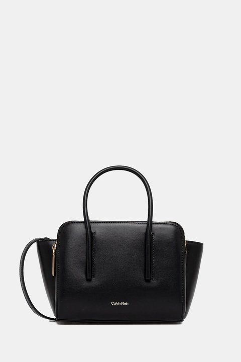 Calvin Klein torebka skórzana kolor czarny LV04F3057G - zdjęcie produktu nr 1