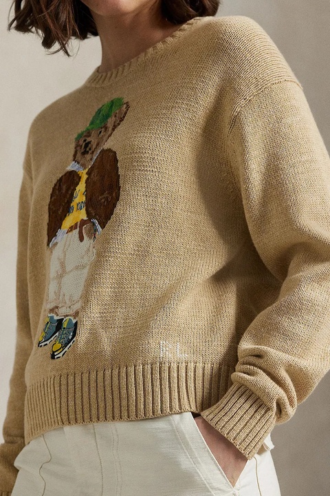 Polo Ralph Lauren sweter bawełniany damski kolor beżowy lekki 211972121 - zdjęcie produktu nr 2
