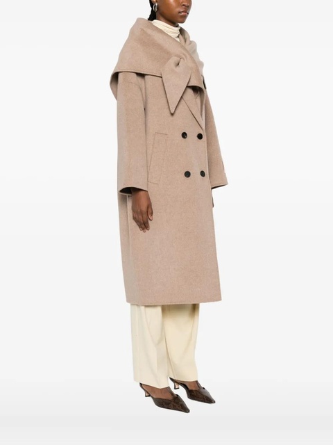 SOLOTRE double-breasted shawl-collar coat - Brown - zdjęcie produktu nr 2