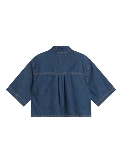 Weekend Max Mara short-sleeve denim shirt - Blue - zdjęcie produktu nr 2