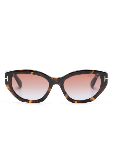 TOM FORD Eyewear tortoiseshell cat-eye frame sunglasses - Brown - zdjęcie produktu nr 1