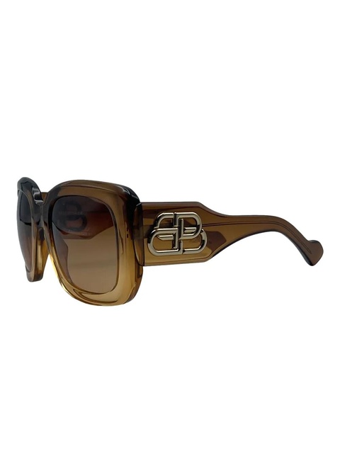 Balenciaga square logo sunglasses - Brown - zdjęcie produktu nr 2
