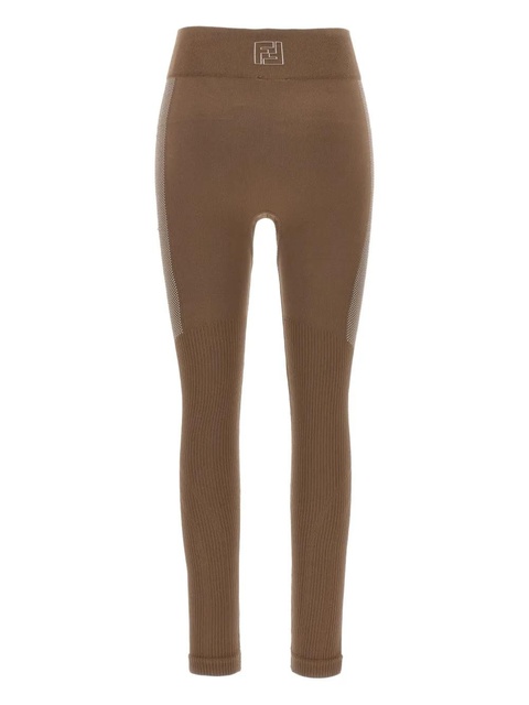 FENDI seamless logo-pattern leggings - Brown - zdjęcie produktu nr 1