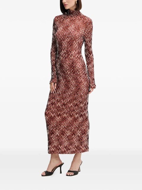 Missoni long-sleeve patterned midi dress - Brown - zdjęcie produktu nr 1