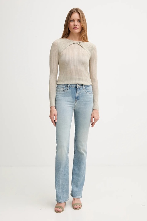 Hoss Intropia sweter wełniany damski kolor zielony lekki 6382015 - zdjęcie produktu nr 2