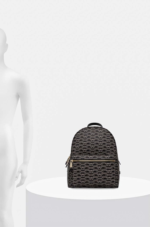 Emporio Armani plecak damski kolor czarny mały wzorzysty EW000372 AF11951 - zdjęcie produktu nr 1