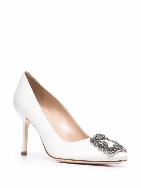 Manolo Blahnik Hangisi buckle-detail pumps - Neutrals - zdjęcie produktu nr 2