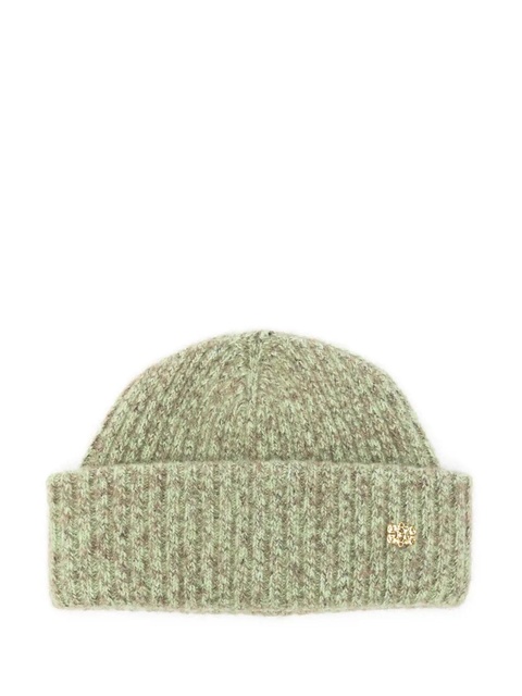 GANNI ribbed-knit beanie - Green - zdjęcie produktu nr 2
