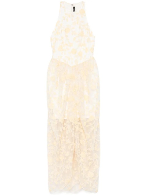 ROTATE BIRGER CHRISTENSEN floral-beaded midi dress - Yellow - zdjęcie produktu nr 1