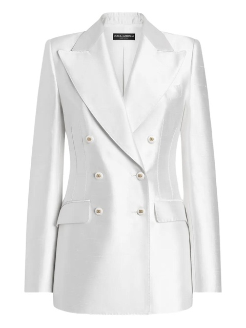 Dolce & Gabbana stretch-silk blazer - White - zdjęcie produktu nr 1