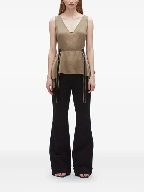 3.1 Phillip Lim V-neck peplum top - Neutrals - zdjęcie produktu nr 1