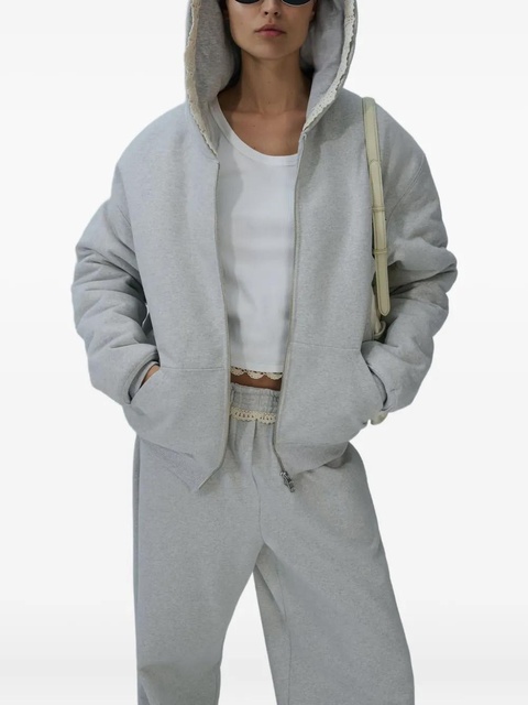 Magda Butrym lace-trimmed hoodie - Grey - zdjęcie produktu nr 2
