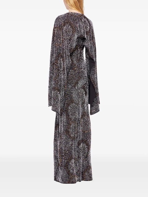 Rabanne long-sleeve pearl crepe dress - Black - zdjęcie produktu nr 2