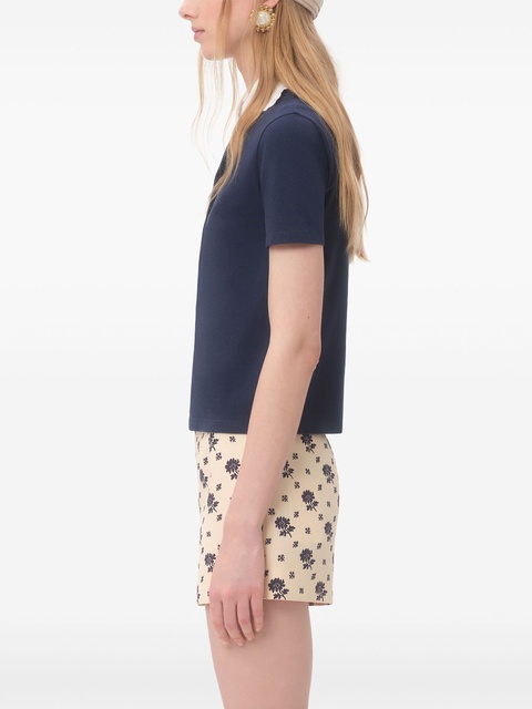 Valentino Garavani embroidered polo top - Blue - zdjęcie produktu nr 2