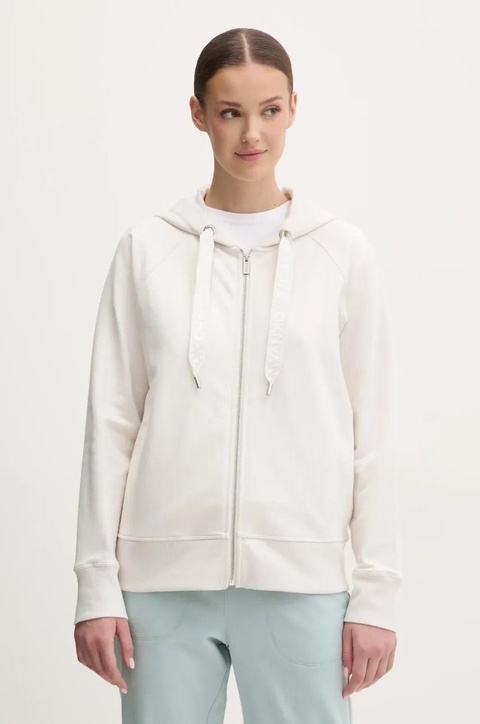 Dkny bluza damska kolor beżowy z kapturem gładka DP5J9510 - zdjęcie produktu nr 1
