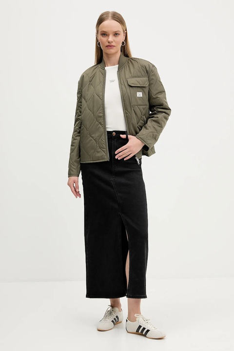 Guess Jeans kurtka kolor zielony przejściowa oversize W5YL26 WHG02 - zdjęcie produktu nr 2