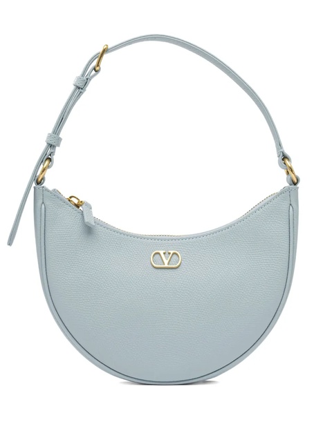 Valentino Garavani mini V-logo signature crescent-zip shoulder bag - Blue - zdjęcie produktu nr 1