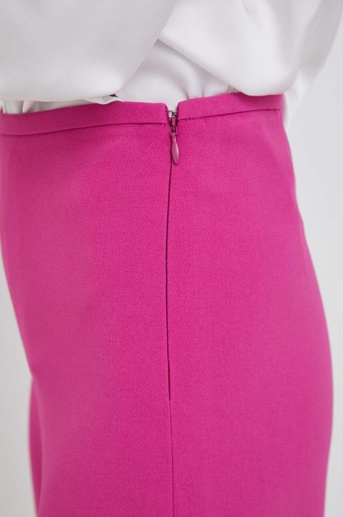 Emporio Armani spodnie damskie kolor różowy szerokie medium waist - zdjęcie produktu nr 1