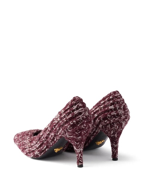 Prada knitted pointed-toe pumps - Red - zdjęcie produktu nr 2