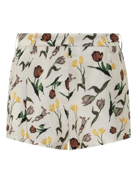 Marni tulip hares-print shorts - White - zdjęcie produktu nr 1
