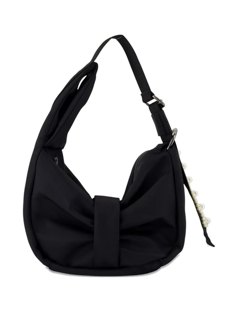 Simone Rocha mini Sling Bow beaded shoulder bag - Black - zdjęcie produktu nr 1
