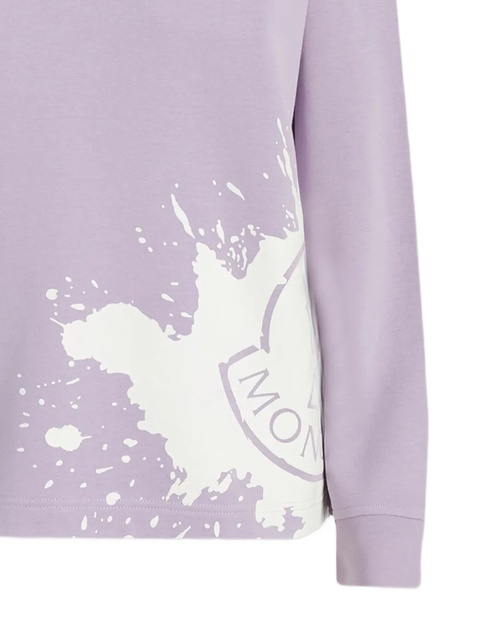 Moncler splash-print long-sleeve sweatshirt - Purple - zdjęcie produktu nr 2
