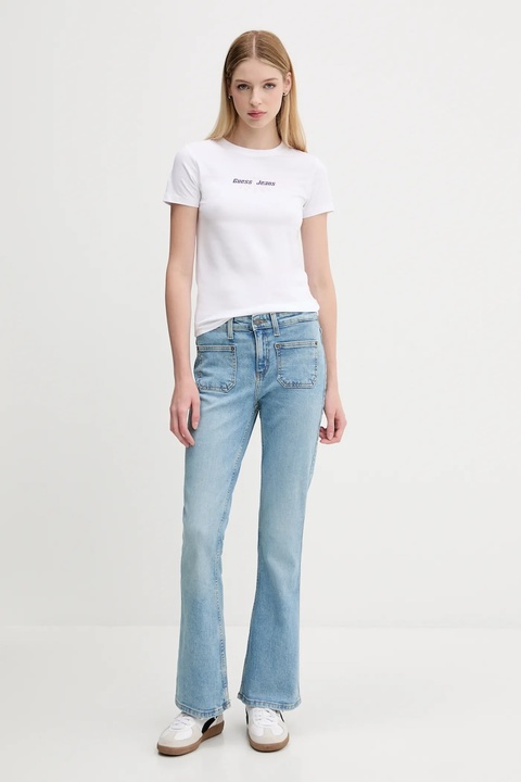 Guess Jeans t-shirt damski kolor biały W5YI04 J1314 - zdjęcie produktu nr 2