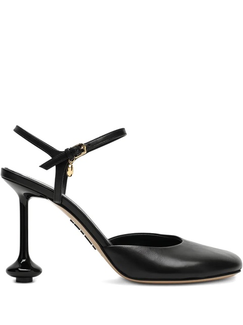 LOEWE 90mm ankle-strap sculpted-heel pumps - Black - zdjęcie produktu nr 1