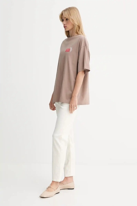 Levi's t-shirt bawełniany damski kolor brązowy 000G4 - zdjęcie produktu nr 2