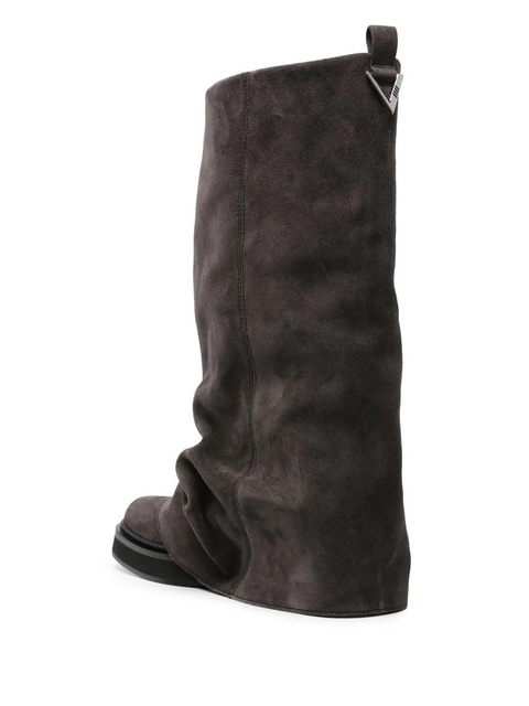The Attico Robin layered suede boots - Grey - zdjęcie produktu nr 2