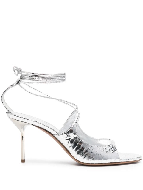 Paris Texas 85mm leather sandals - Silver - zdjęcie produktu nr 2