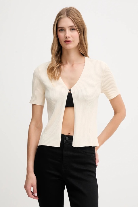 Dkny kardigan damski kolor beżowy lekki P52XAX02 - zdjęcie produktu nr 1