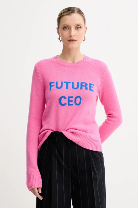 MAX&Co. sweter wełniany damski kolor różowy lekki 2528366032200 - zdjęcie produktu nr 1