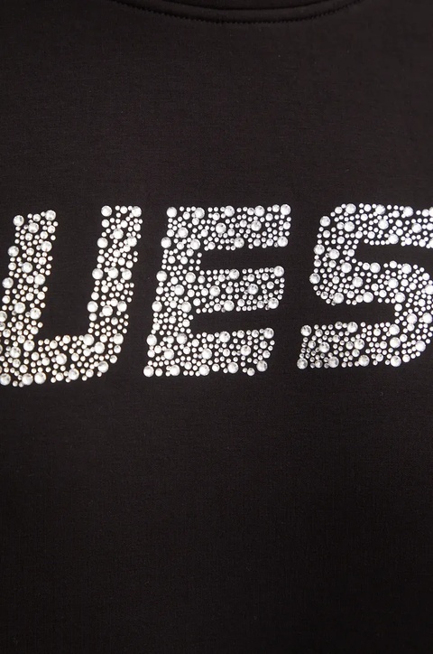 Guess bluza CECILIA damska kolor czarny z aplikacją V4BQ15 K7UW2 - zdjęcie produktu nr 2