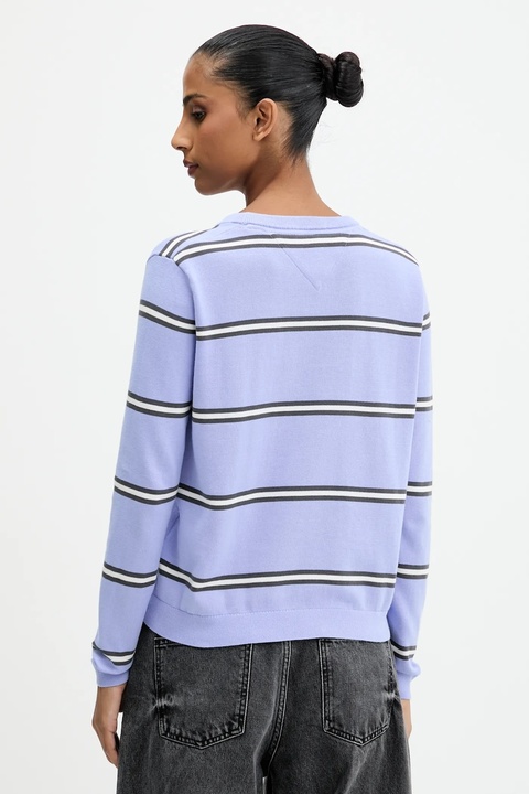 Tommy Jeans sweter bawełniany kolor niebieski DW0DW19888 - zdjęcie produktu nr 2