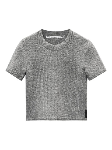 Alexander Wang embellished crew-neck t-shirt - Grey - zdjęcie produktu nr 1