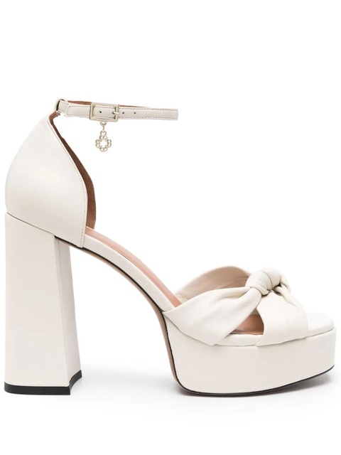 Maje knotted platform sandals - Neutrals - zdjęcie produktu nr 1