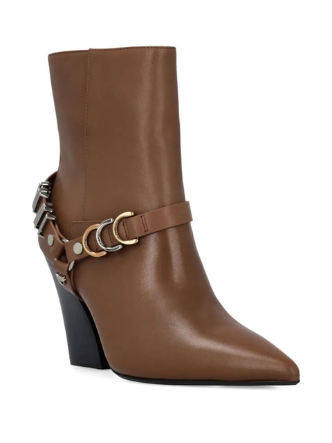 PINKO 85mm leather boots - Brown - zdjęcie produktu nr 2