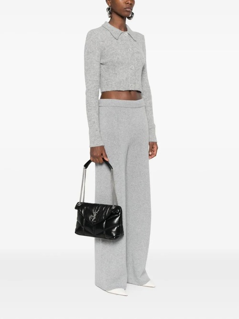 Saint Laurent quilted logo-plaque shoulder bag - Black - zdjęcie produktu nr 2