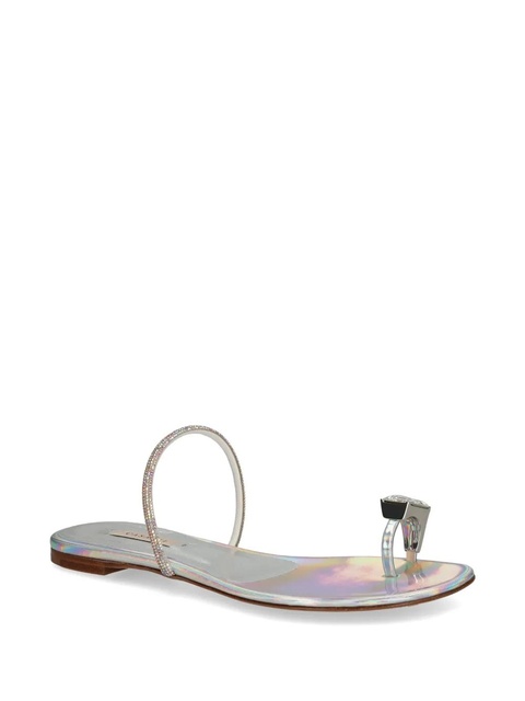 Casadei ring-detail slides - Silver - zdjęcie produktu nr 2