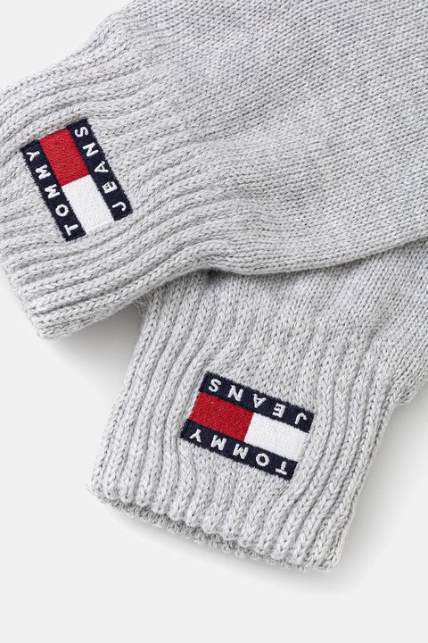 Tommy Jeans rękawiczki bawełniane damskie kolor szary AW0AW17914 - zdjęcie produktu nr 2