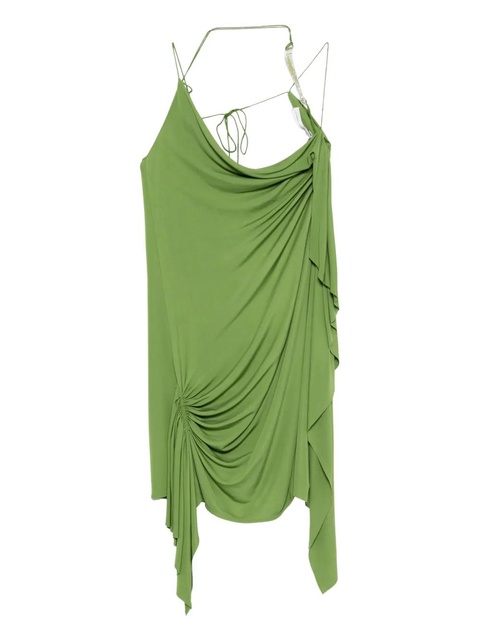 Christopher Esber ruched asymmetric dress - Green - zdjęcie produktu nr 1