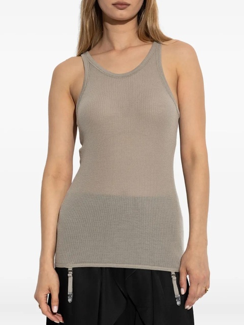 LEMAIRE ribbed suspender top - Neutrals - zdjęcie produktu nr 2