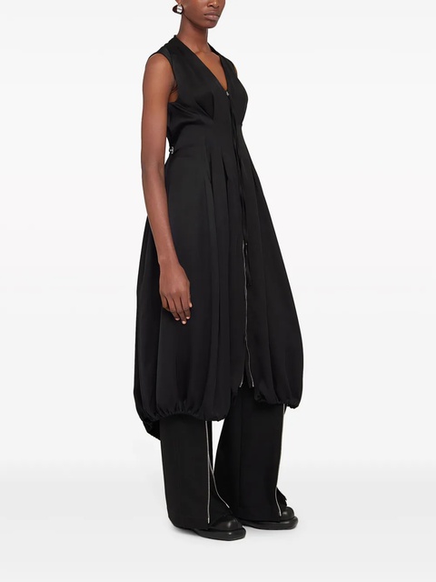 Jil Sander pleated fitted dress - Black - zdjęcie produktu nr 2