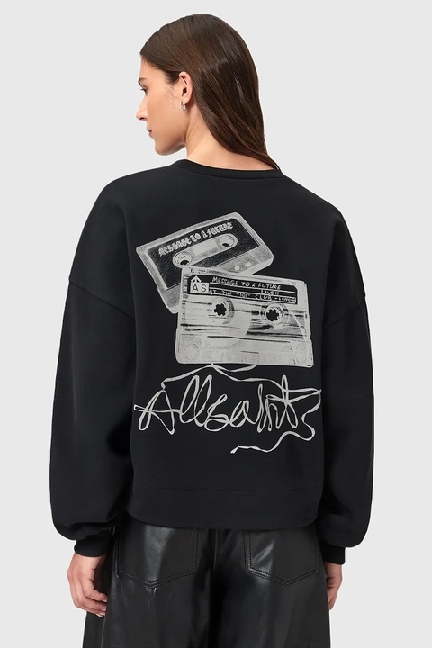 AllSaints bluza bawełniana REEL damska kolor czarny wzorzysta W020JD - zdjęcie produktu nr 1