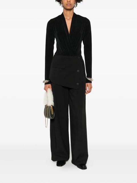 Eleh button-embellishment trousers - Black - zdjęcie produktu nr 1