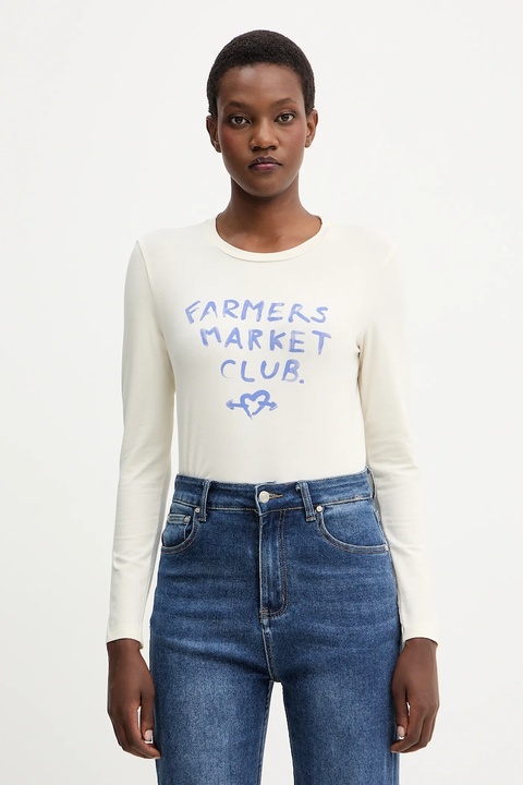 Weekend Max Mara longsleeve ALIAS kolor beżowy 2525946042600 - zdjęcie produktu nr 1